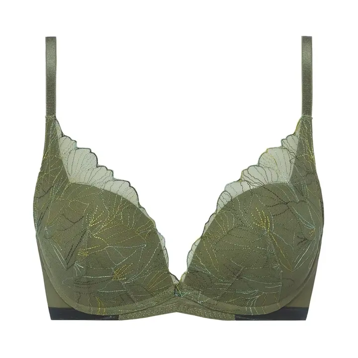 【SALE】夢みるブラ(R) ノンワイヤー ブラジャー イン ザ フォレスト, グリーン, product image number 0