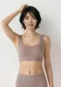 【WEB限定】綿混タイプ(スロギーG028)　カップ付きハーフトップ