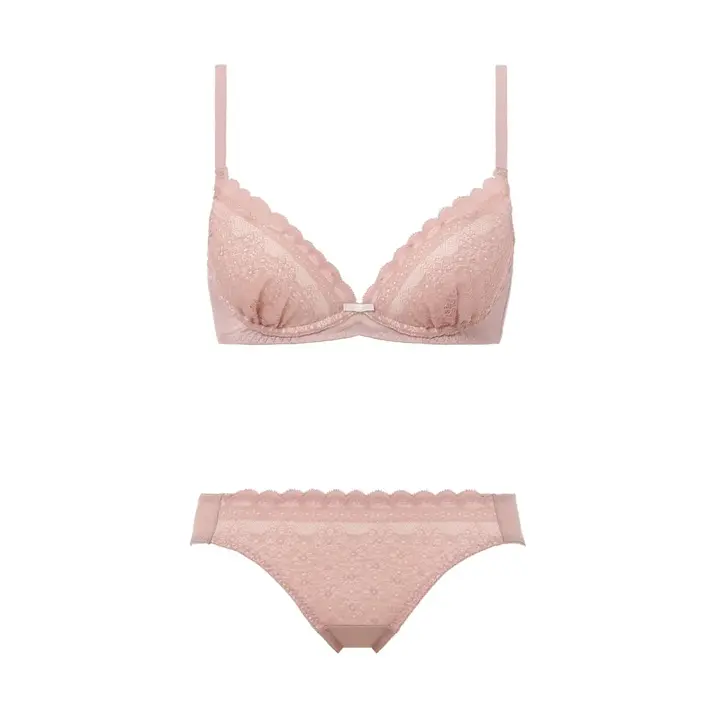 夢みるブラ(R) ノンワイヤー ブラ＆ショーツセット デイジーシャワー【一部カラーSALE】, オレンジ, product image number 1