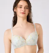 優々ブラ640 ノンワイヤーブラジャー, ブルー, model image number 0