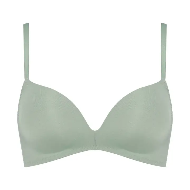 スムース ノンワイヤー ブラジャー, グリーン, product image number 0