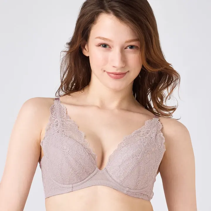 天使のブラ スリムライン632 ブラジャー【一部カラーSALE】, パープル, model image number 0