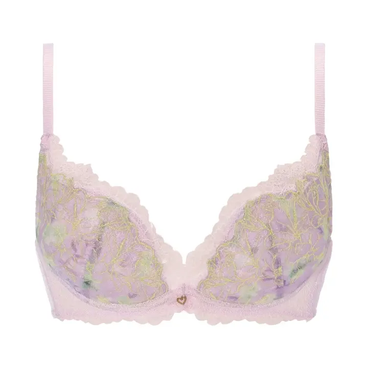 【SALE】チャーミングラマー スリムライン DeepV ブラジャー ハーバルガーデン, パープル, product image number 0