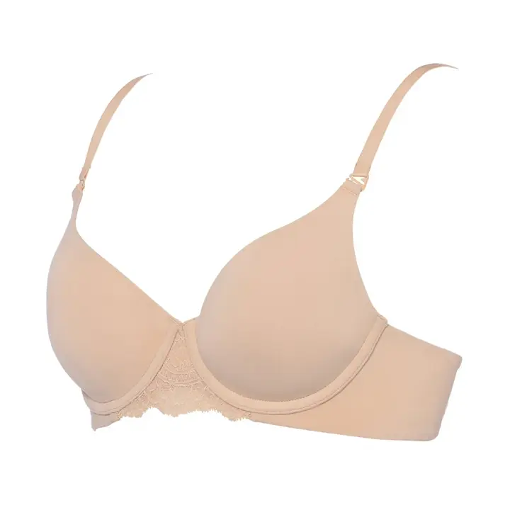 シームレスカップブラ シグネチャースムース, ベージュ, product image number 2