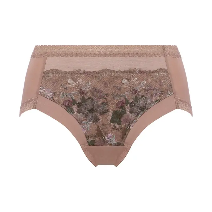 恋するブラ653 はきこみ深めショーツ, ブラウン, product image number 0
