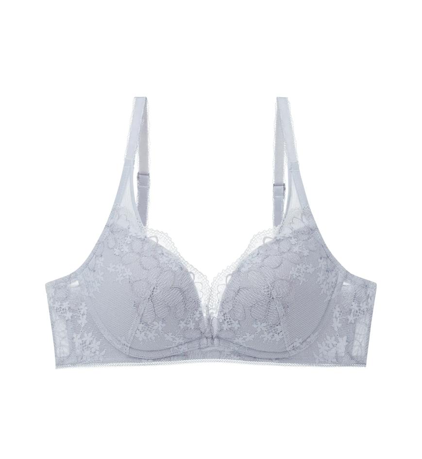 Aqua Plumeria Non-Wired Push Up Deep V Bra in Feather | Triumph