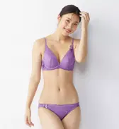 【SALE】レギュラーショーツ マイフラワー, パープル, model image number 1