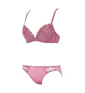 【SALE】エントリーコレクション 寄せブラ ブラ＆ショーツセット(ナイトスカイ ブーケ), パープル, product image number 2