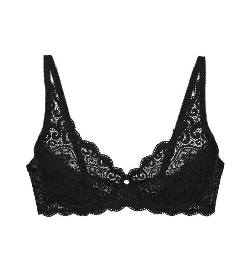 Triumph Amourette Floral Lace Wired Bra - Black - Triumph - Category Bras: Underwired bras