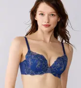 天使のブラ スリムライン 極上ライト634 ブラジャー, ブルー, model image number 0