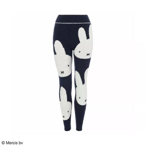 【SALE】スロギー ミッフィーコラボ あったか 9分丈ニットパンツ, ブルー, product image number 0