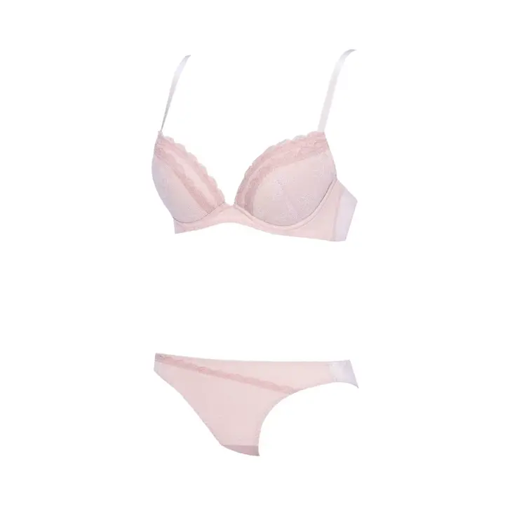 【SALE】エントリーコレクション 寄せブラ ブラ＆ショーツセット クワイエットフリル, パープル, product image number 3