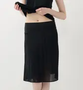 シンプルランジェリー5460 スカート, ブラック, model