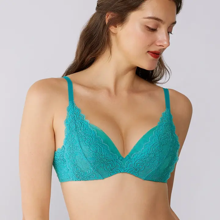 トリンプ プレミアム ゴールドレーベル4000 ブラジャー(パッドなし)【一部カラーSALE】, グリーン, model image number 0