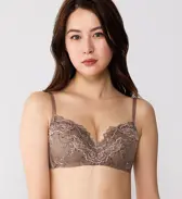 【SALE】優々ブラ630 ノンワイヤーブラジャー, ブラウン, model image number 0
