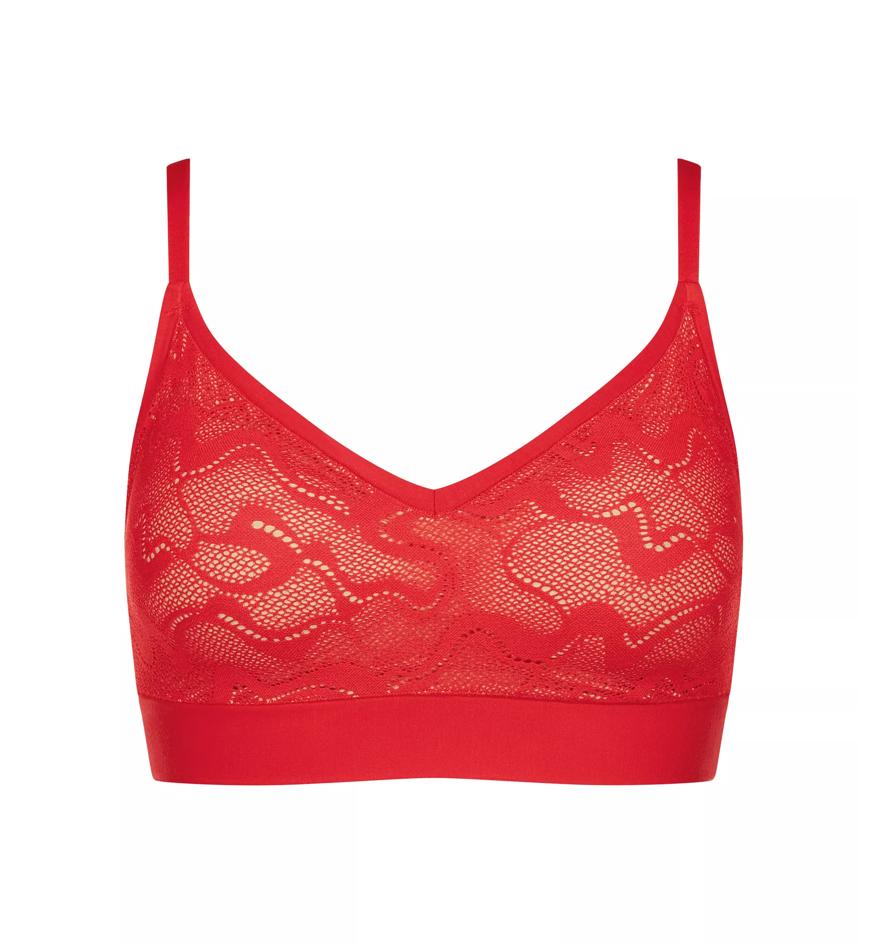 Sloggi SLOGGI GO ALLROUND LACE PADDED BRA - Campari - Wirefree