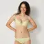 きゅっと寄せブラ ブラ＆ショーツセット スウィンギングブーケ【一部カラーSALE】, イエロー, model image number 2