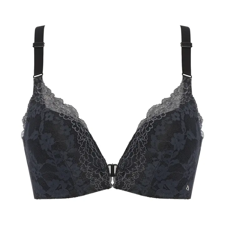 美姿勢サポートブラ ブラジャー ヒーリングウェーブ, ブラック, product image number 0