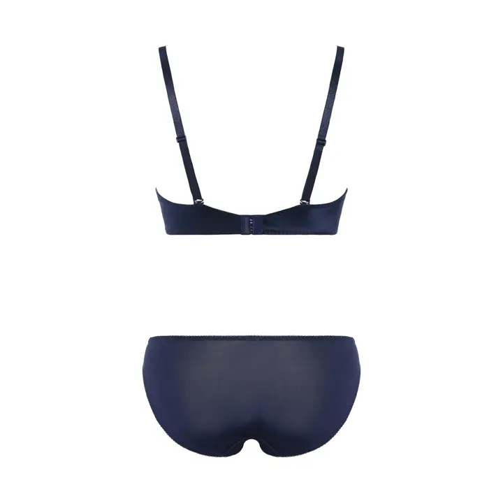 夢みるブラ(R)DeepV ブラ＆ショーツセット デイジーレース【一部カラーSALE】, ブルー, product image number 4