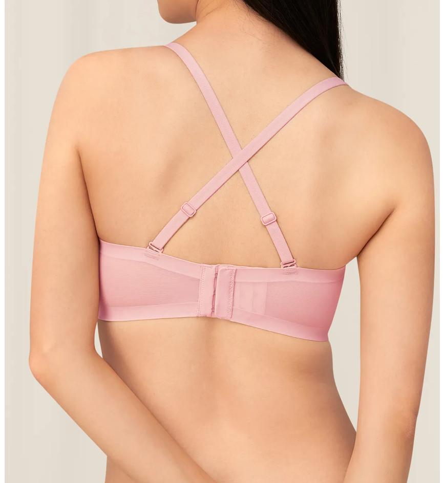 Triumph Invisible Inside-Out系列無鋼圈活動肩帶半杯胸圍 - Old pink - 無肩帶／半杯胸圍