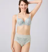 恋するブラ643 はきこみ深めショーツ, グレー, model image number 1