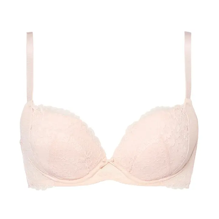 きゅっと寄せブラ ブラ＆ショーツセット デイジーレース【一部カラーSALE】, ピンク, product image number 0