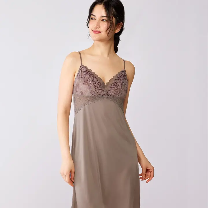 【SALE】レッドレーベル バイ トリンプ0117 スリップ, ブラウン, model image number 0