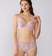 トリンプ プレミアム ゴールドレーベル4005 はきこみ深めショーツ(ミディ), パープル, model image number 1