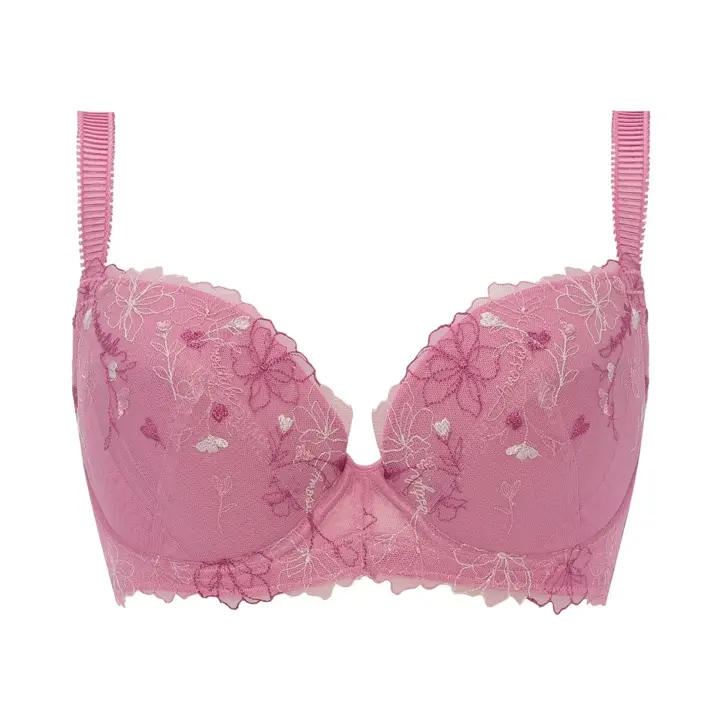 【WEB/アウトレット限定】チャーミングラマー(R)（ラージ） ブラ＆ショーツセット ラインアートステッチ【一部カラーSALE】 【一部カラーSALE】, レッド, product image number 0