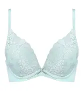 【SALE】夢みるブラ DeepV ブラ＆ショーツセット スウィンギングブーケ, ブルー, product image number 0
