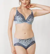 【SALE】トリンプ プレミアム ゴールドレーベル4004 はきこみ深めショーツ, グレー, model image number 1