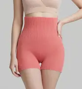 スロギー “ほっ”とアイテム(ミニウォーマー) ハラマキ付きニットパンツ, ピンク, model image number 0