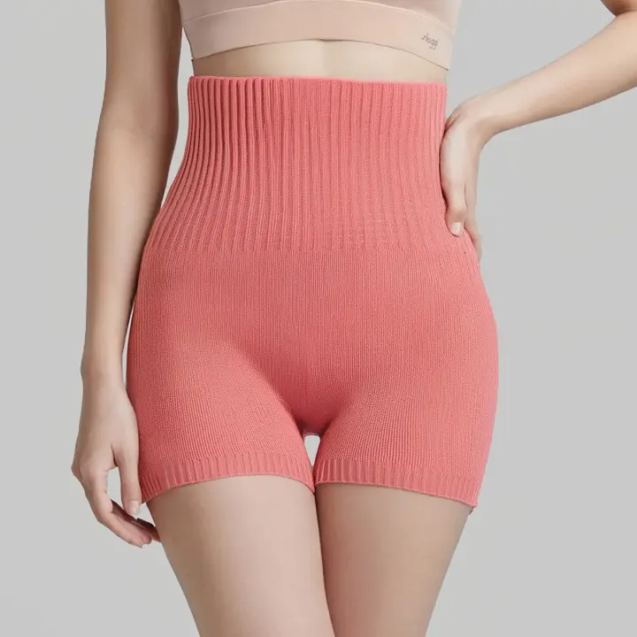 スロギー “ほっ”とアイテム(ミニウォーマー) ハラマキ付きニットパンツ, ピンク, model image number 0