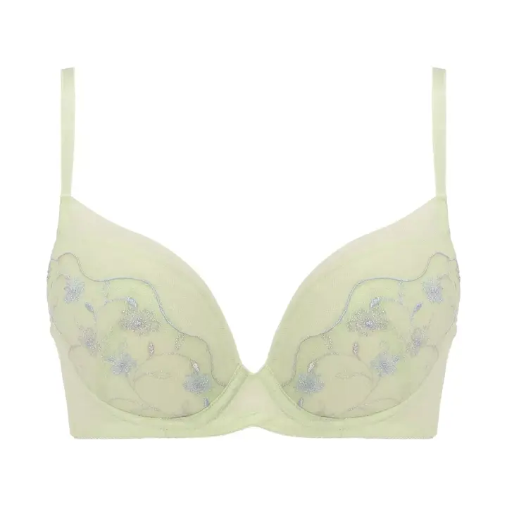 【SALE】エントリーコレクション 3/4カップブラ ブラ＆ショーツセット フローティングフラワー, グリーン, product image number 0