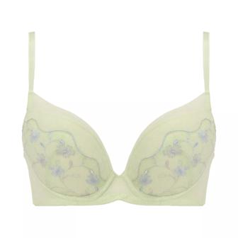 【SALE】エントリーコレクション 3/4カップブラ ブラ＆ショーツセット フローティングフラワー, グリーン, product image number 0