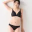 夢みるブラ(R)DeepV ブラ＆ショーツセット デイジーレース【一部カラーSALE】, ブラック, model image number 4