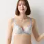 夢みるブラ ノンワイヤー ブラジャー レインボーリリー, ホワイト, model image number 0