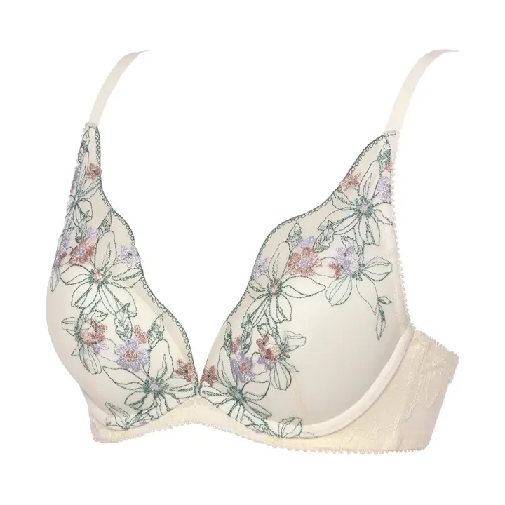 夢みるブラ DeepV ブラジャー1 アップルブロッサム, ホワイト, product image number 2