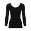 肌側綿100インナー5480 8分袖トップ, ブラック, product image number 0