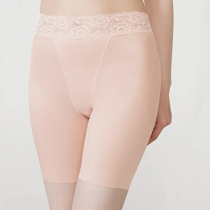 【SALE】ボディライナー001　3分丈　裏綿素材ショーツ, ピンク, model image number 0