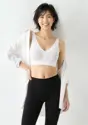 スロギー ゼロフィール 綿混 ハーフトップ Vネック