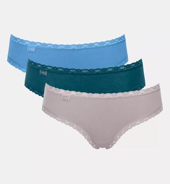 sloggi 24/7 Weekend Hipster Knickers, Pack of 3, Multiple Colours 7, 8