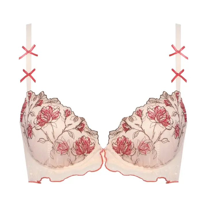 チャーミングラマー スリムライン ブラジャー プレイフルローズ, ベージュ, product image number 0