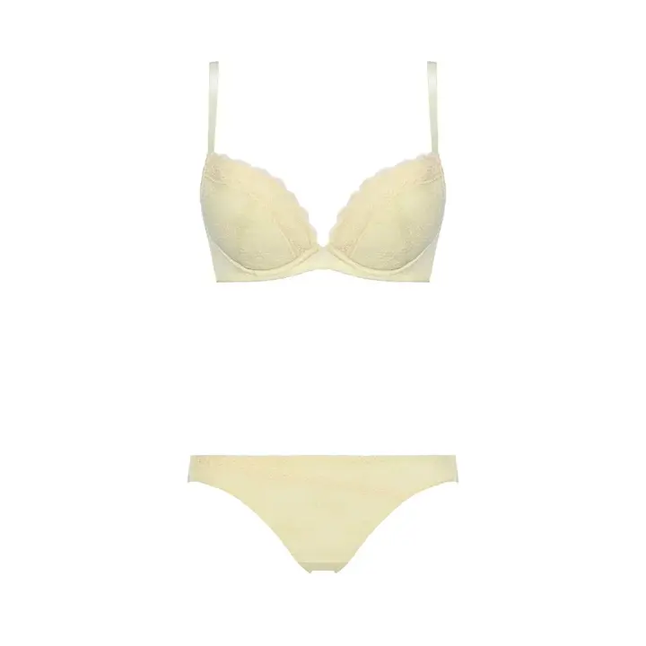 【SALE】エントリーコレクション 寄せブラ ブラ＆ショーツセット クワイエットフリル, グリーン, product image number 1