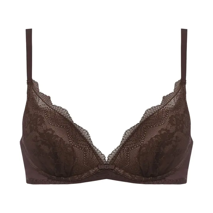 夢みるブラ(R) ノンワイヤー ブラ＆ショーツセット デイジーシャワー【一部カラーSALE】, ブラウン, product image number 0