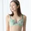 Daily AMOSTYLE 3/4カップブラ ブラ＆ショーツセット スウィートフローラ, グリーン, model image number 0