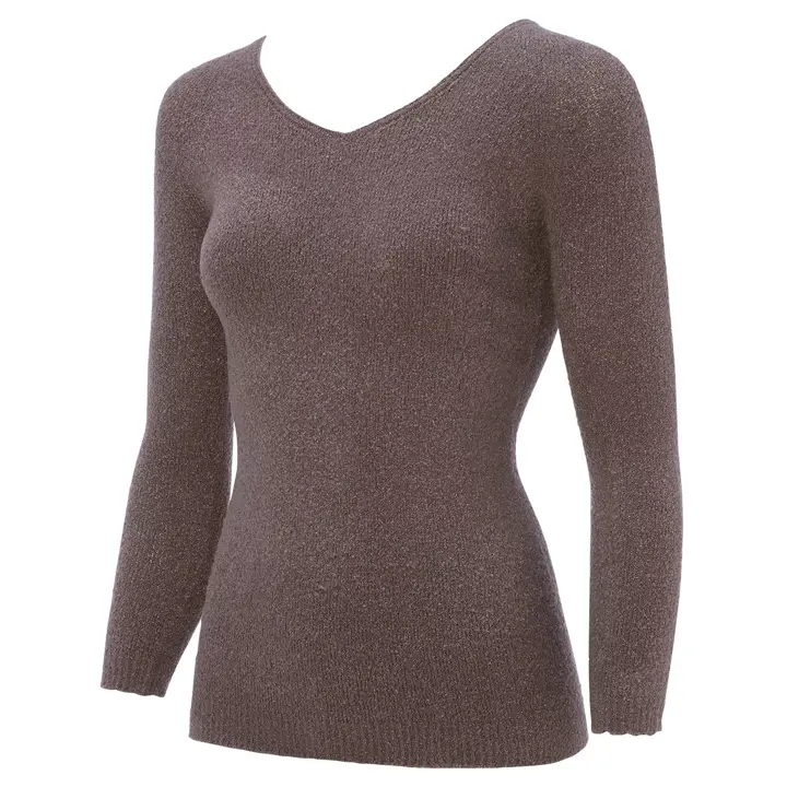 スロギー ホイップタッチ 7分袖インナートップ【一部カラーSALE】, グレー, product image number 1