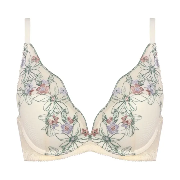 夢みるブラ DeepV ブラジャー1 アップルブロッサム, ホワイト, product image number 0