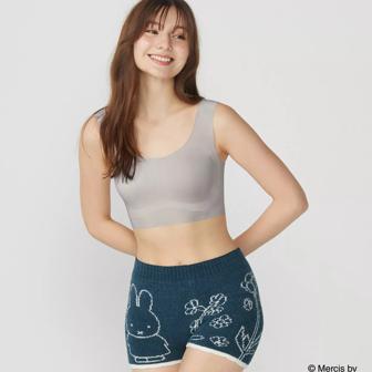 【SALE】スロギー ミッフィーコラボ あったか ニットパンツ, ブルー, model image number 2