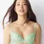 きゅっと寄せブラ ブラ＆ショーツセット デイジーレース【一部カラーSALE】, グリーン, model image number 0